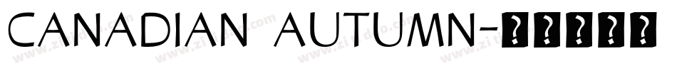 Canadian Autumn字体转换